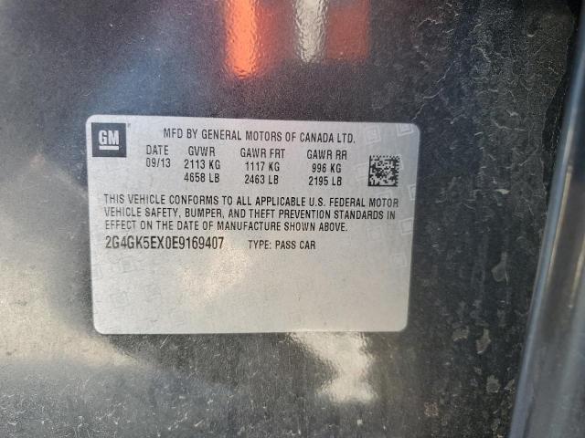 2G4GK5EX0E9169407 - 2014 BUICK REGAL 黑色 照片 13