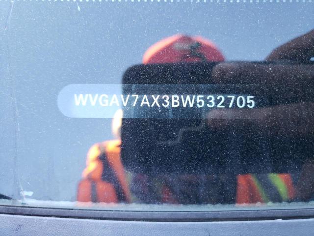WVGAV7AX3BW532705 - 2011 VOLKSWAGEN TIGUAN S Qara foto 12