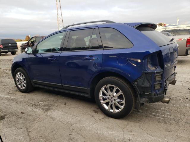 2FMDK3J98DBA63132 - 2013 FORD EDGE SEL BLUE photo 2