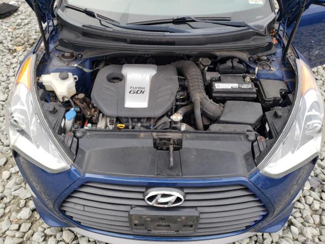 KMHTC6AE0FU245296 - 2015 HYUNDAI VELOSTER TURBO BLUE photo 11