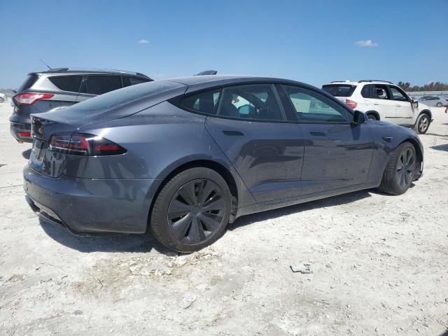 5YJSA1E56NF487455 - 2022 TESLA MODEL S 蓝色 照片 3