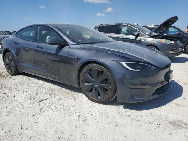 5YJSA1E56NF487455 - 2022 TESLA MODEL S 蓝色 照片 4