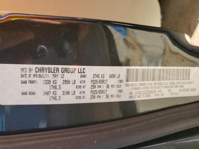 2C4RC1CG3CR364274 - 2012 CHRYSLER TOWN & COU TOURING L CHARCOAL photo 13