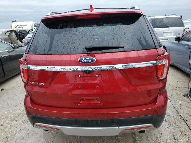 1FM5K7F81HGC18453 - 2017 FORD EXPLORER LIMITED CRIMSON photo 6