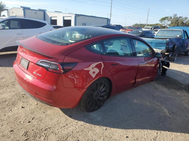 5YJ3E1EC0PF395025 - 2023 TESLA MODEL 3 RED photo 3