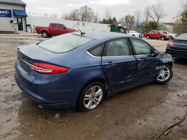 3FA6P0H75JR243141 - 2018 FORD FUSION SE TEAL photo 3