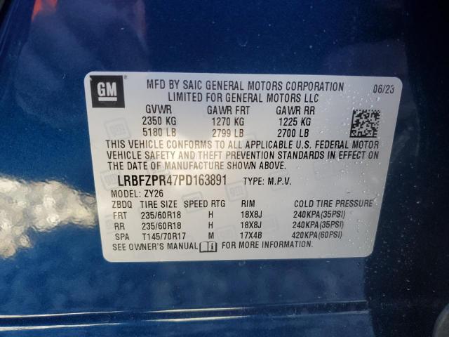 LRBFZPR47PD163891 - 2023 BUICK ENVISION ESSENCE BLUE photo 13