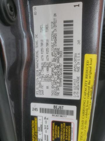 5TFRM5F13GX101737 - 2016 TOYOTA TUNDRA DOUBLE CAB SR/SR5 GRAY photo 12