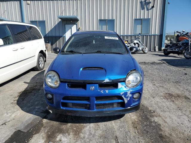 1B3ES66S84D537307 - 2004 DODGE NEON SRT-4 BLUE photo 5