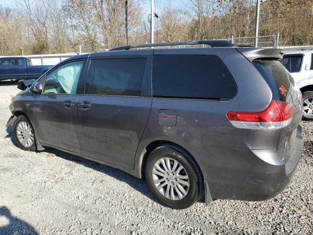 5TDYK3DC8BS063236 - 2011 TOYOTA SIENNA XLE GRAY photo 2