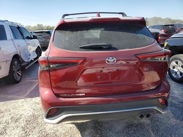 5TDLZRAH8NS132827 - 2022 TOYOTA HIGHLANDER XSE RED photo 6