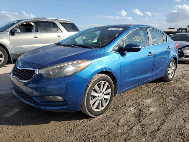 KNAFX4A8XE5151131 - 2014 KIA FORTE EX BLUE photo 1