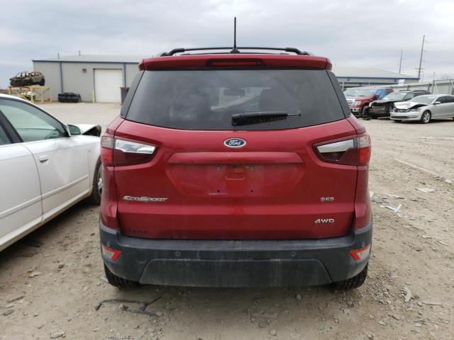 MAJ6P1CL4JC191851 - 2018 FORD ECOSPORT SES BURGUNDY photo 6