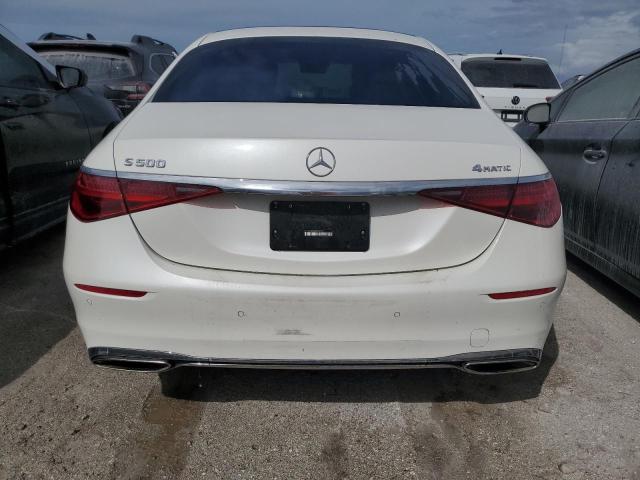 W1K6G6DB8NA085763 - 2022 MERCEDES-BENZ S 500 4MATIC WHITE photo 6