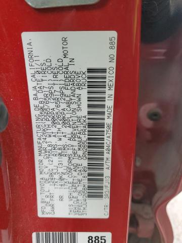 3TMJU4GN5BM118109 - 2011 TOYOTA TACOMA DOUBLE CAB PRERUNNER RED photo 13