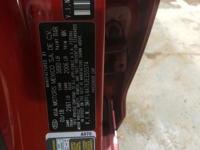 3KPFL4A7XJE255574 - 2018 KIA FORTE LX RED photo 13