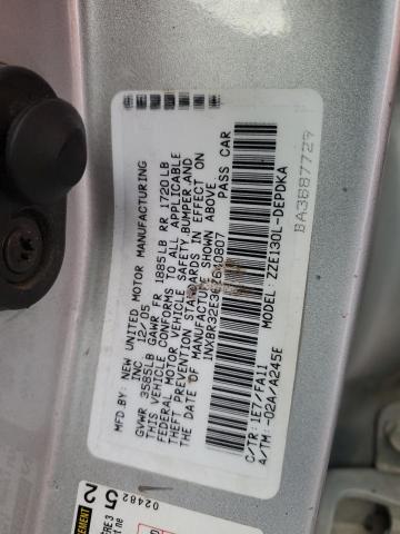 1NXBR32E36Z640807 - 2006 TOYOTA COROLLA CE SILVER photo 12