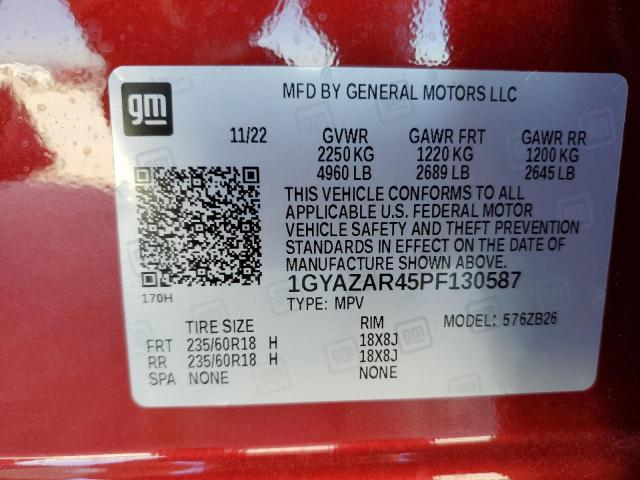 1GYAZAR45PF130587 - 2023 CADILLAC XT4 LUXURY RED photo 13