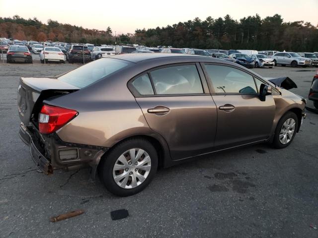 2HGFB2F54CH560270 - 2012 HONDA CIVIC LX BROWN photo 3