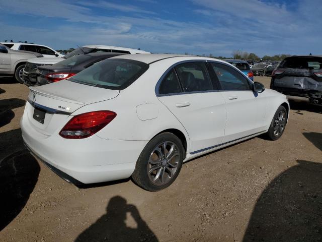 55SWF4KB8GU135011 - 2016 MERCEDES-BENZ C 300 4MATIC WHITE photo 3