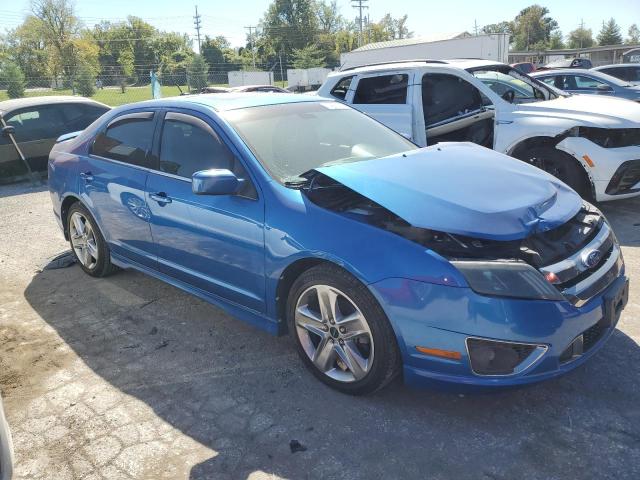 3FAHP0KC8BR221098 - 2011 FORD FUSION SPORT BLUE photo 4