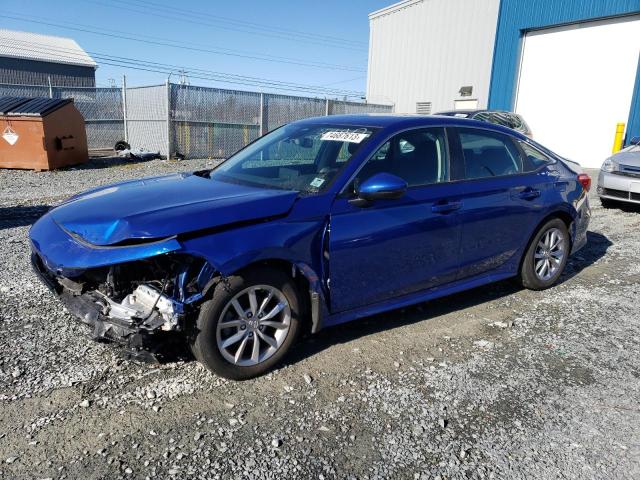 2HGFE2F35NH118980 - 2022 HONDA CIVIC EX BLUE photo 1