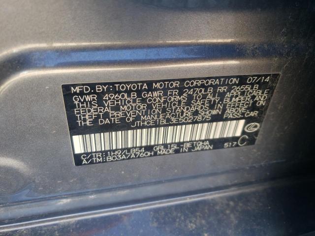 JTHCE1BL3E5027875 - 2014 LEXUS GS 350 GRAY photo 12