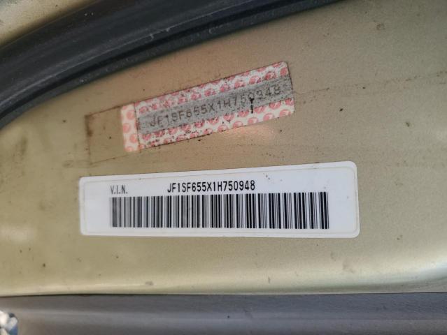 JF1SF655X1H750948 - 2001 SUBARU FORESTER S GOLD photo 12