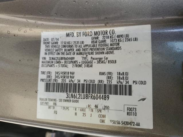 3LN6L2LU8FR604489 - 2015 LINCOLN MKZ HYBRID SILVER photo 12