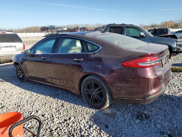 3FA6P0HD4JR211027 - 2018 FORD FUSION SE BURGUNDY photo 2