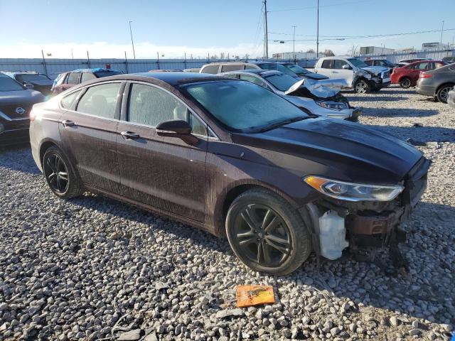 3FA6P0HD4JR211027 - 2018 FORD FUSION SE BURGUNDY photo 4