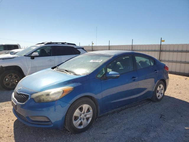 KNAFX4A60F5330598 - 2015 KIA FORTE LX BLUE photo 1