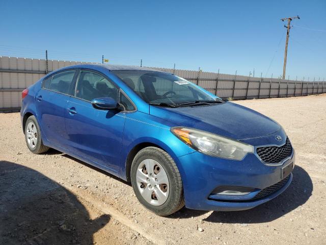 KNAFX4A60F5330598 - 2015 KIA FORTE LX BLUE photo 4