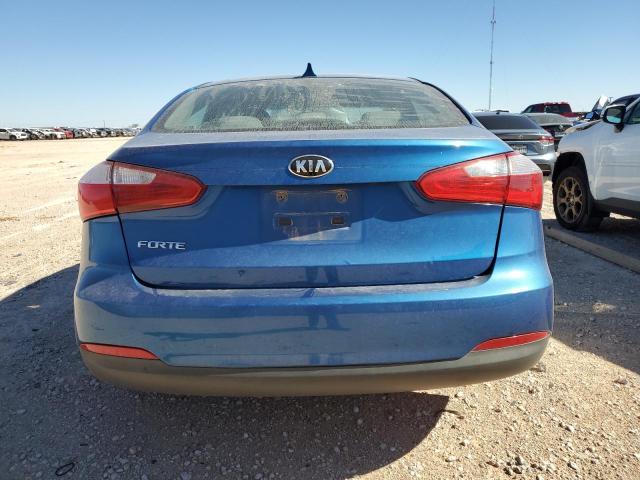 KNAFX4A60F5330598 - 2015 KIA FORTE LX BLUE photo 6