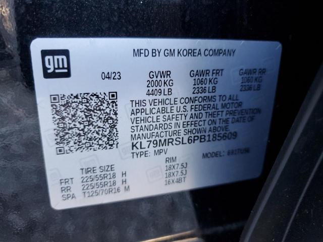 KL79MRSL6PB185609 - 2023 CHEVROLET TRAILBLAZE LT BLACK photo 13