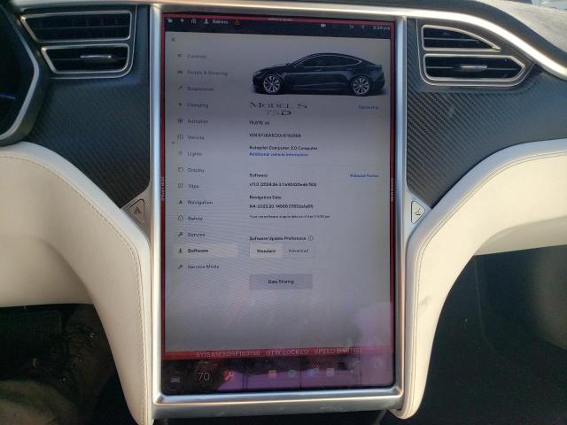 5YJSA1E20HF183158 - 2017 TESLA MODEL S GRAY photo 9