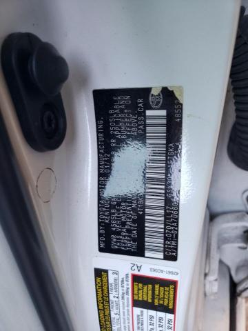 4T1BK3DBXCU446150 - 2012 TOYOTA AVALON BASE 白色 照片 12