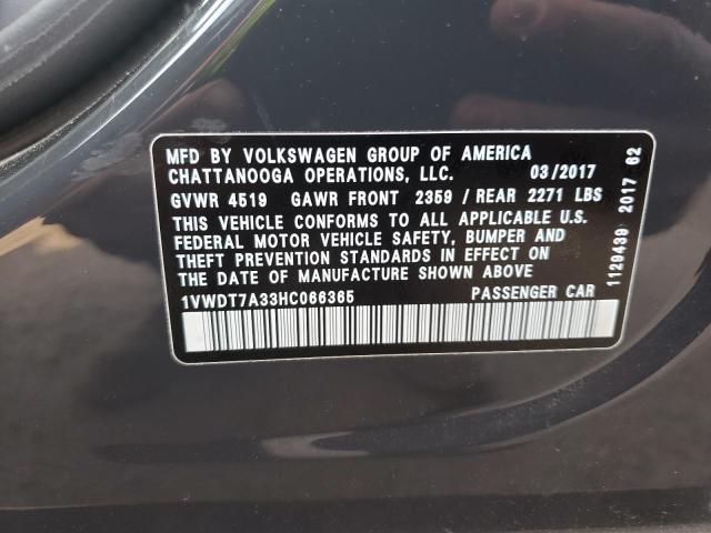 1VWDT7A33HC066365 - 2017 VOLKSWAGEN PASSAT R-LINE Graphit Foto 12