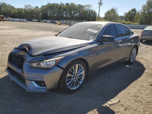 JN1EV7AP7JM356891 - 2018 INFINITI Q50 LUXE GRAY photo 1