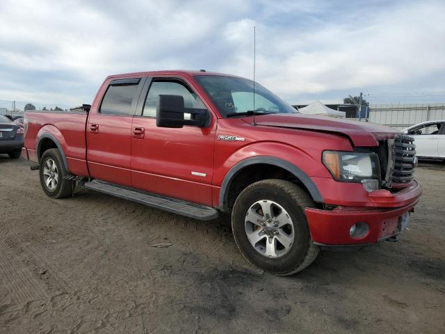 1FTFW1ET1BFB33738 - 2011 FORD F150 SUPERCREW RED photo 4