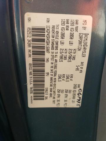 1C4GP45R45B416007 - 2005 CHRYSLER TOWN & COU მწვანე ფოტო 13