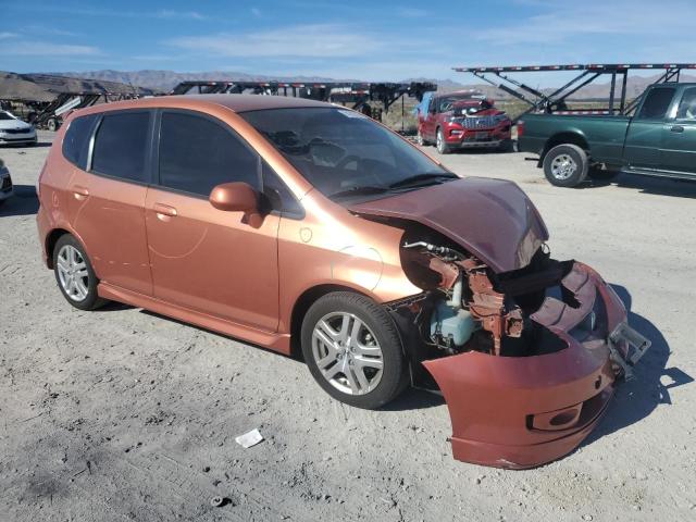 JHMGD38678S064645 - 2008 HONDA FIT SPORT ORANGE photo 4