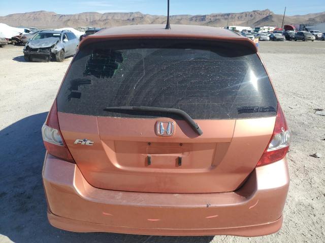 JHMGD38678S064645 - 2008 HONDA FIT SPORT ORANGE photo 6