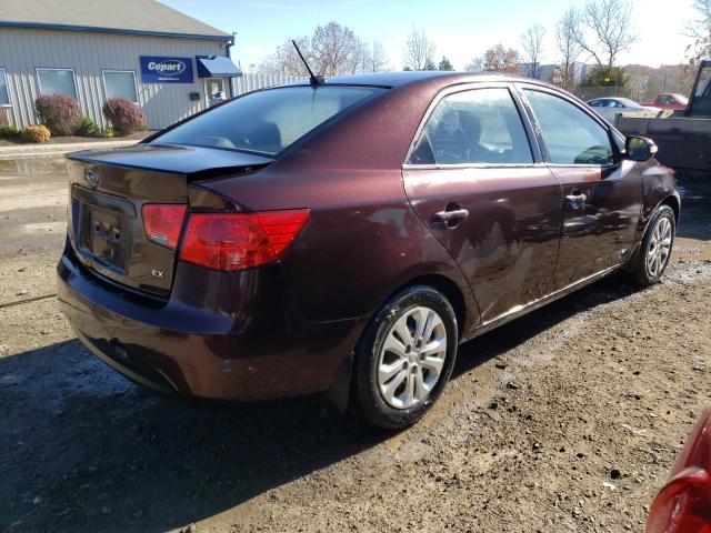 KNAFU4A27A5867578 - 2010 KIA FORTE EX BURGUNDY photo 3