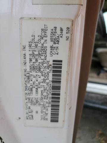 5TBBT44134S454412 - 2004 TOYOTA TUNDRA ACCESS CAB SR5 WHITE photo 12