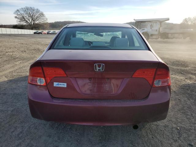 1HGFA16808L043095 - 2008 HONDA CIVIC EX MAROON photo 6