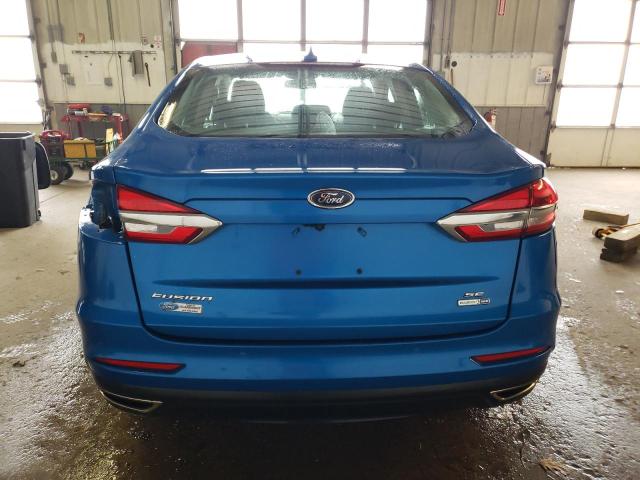 3FA6P0T92KR266614 - 2019 FORD FUSION SE BLUE photo 6