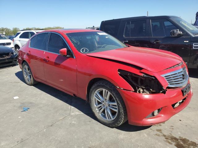 JN1CV6AR6DM352421 - 2013 INFINITI G37 RED photo 4