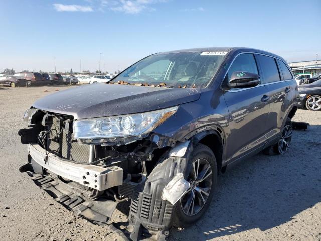 5TDZZRFH6KS311284 - 2019 TOYOTA HIGHLANDER LE CHARCOAL photo 1