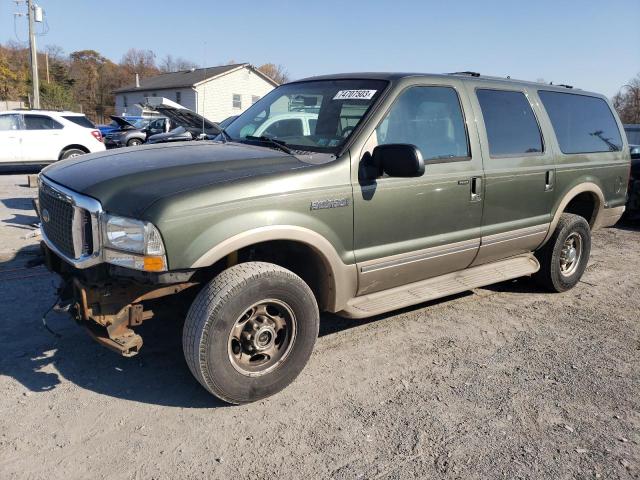 1FMNU43S12EB96918 - 2002 FORD EXCURSION LIMITED GREEN photo 1